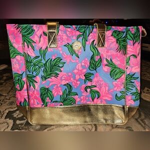 NWT Lilly Pulitzer Art Tote in Cerise Pink Safari Sunset